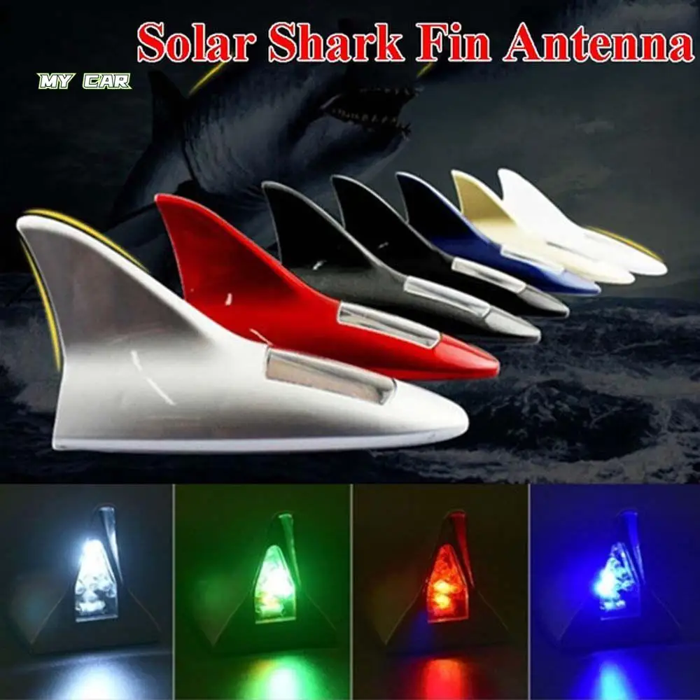 

Voiture Lights Modified lights Truck Warning Flash Lamp Solar Shark Fin Antenna Rear-end LED flash lights Car Decorative Light