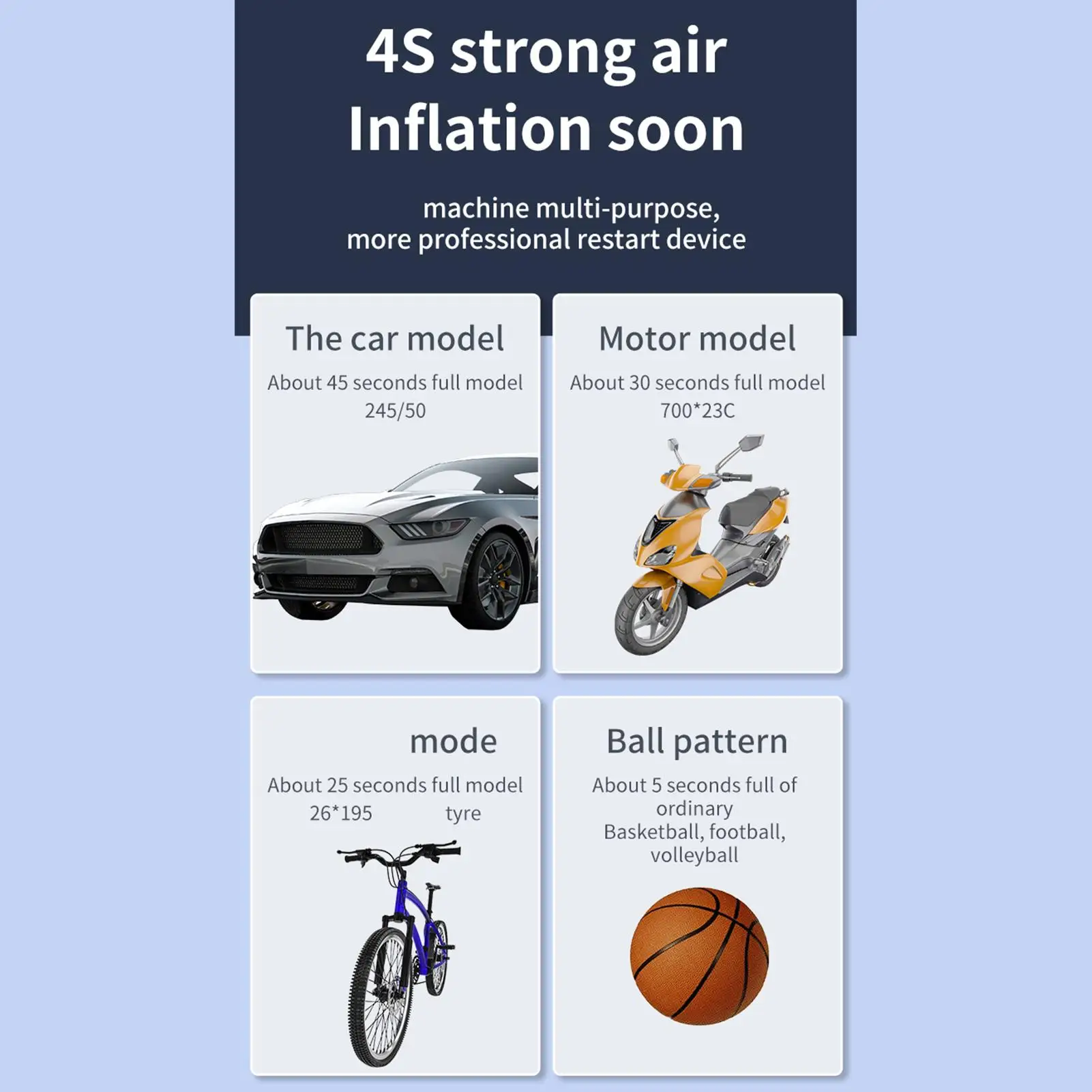 

Tire Inflator Digital Display Wired Automotive Inflation Tool Smart Air Pump For Car Tires For Motorcycles Bikes Bicycle