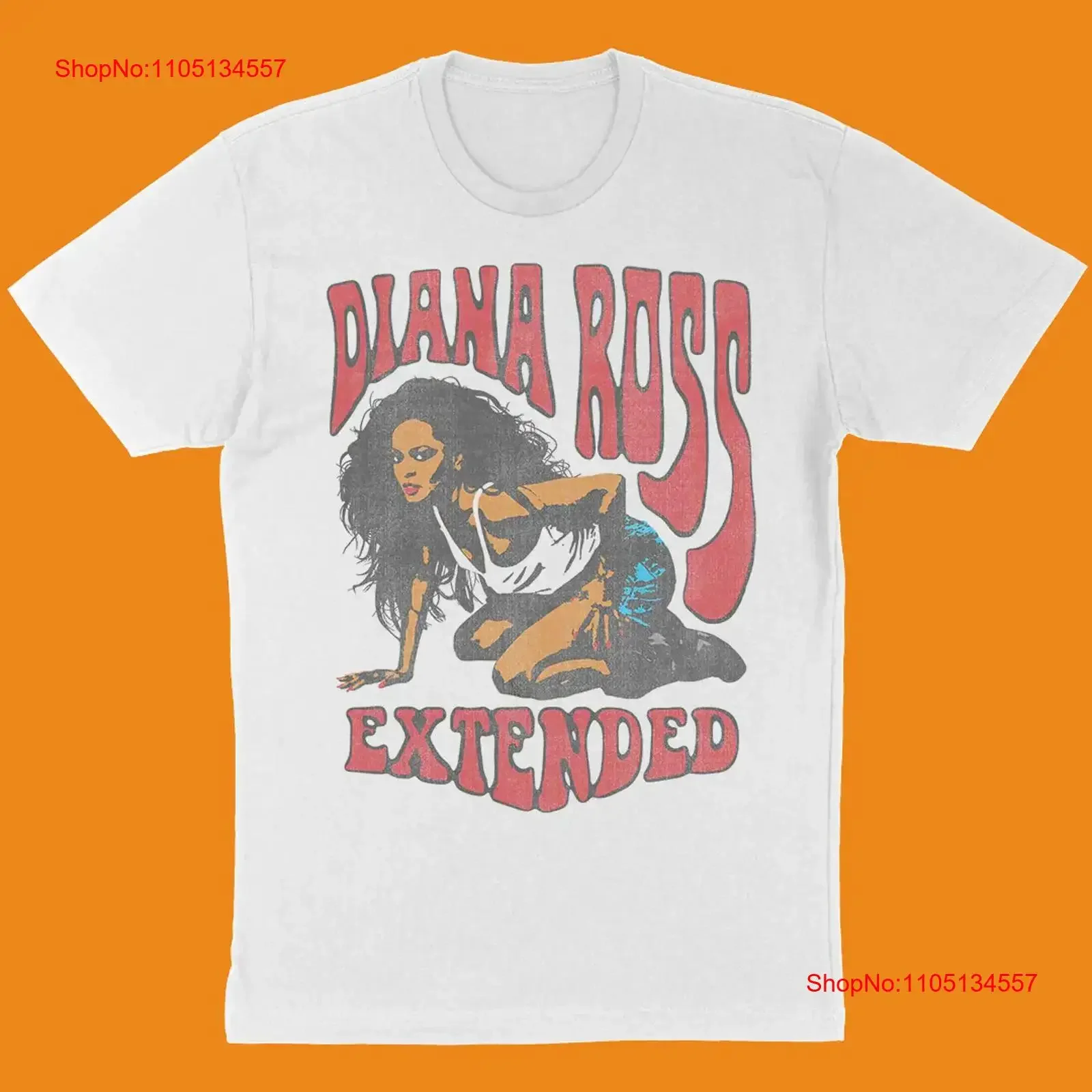 Extended Diana Ross Singer T Shirt White Size S 2345XL 1H0227 vintage Washed Unisex designer clothes fashion