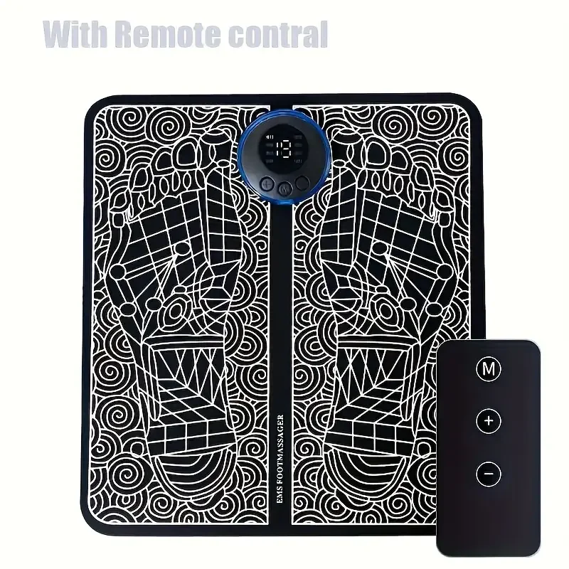

EMS Electric Foot Massager Pad Muscle Massage Relaxation Trainer with Remote Control for Fitness Outdoor Sport Home Family Relax