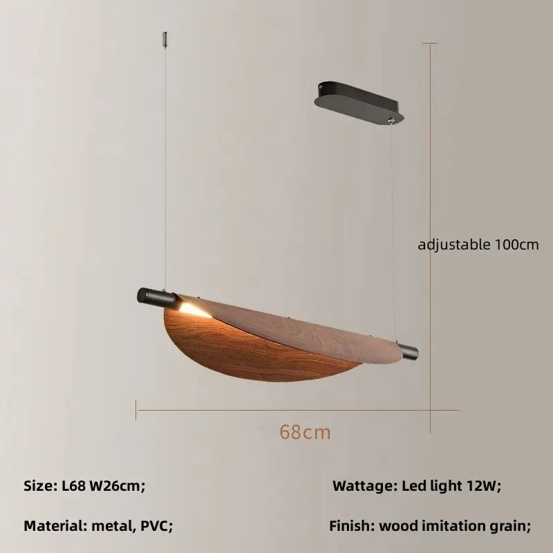 Wabi Sabi houten hanglampen Houtnerf Bladeren lamp Theesalon eettafel lange kroonluchter koffiebar Lamparmaturen