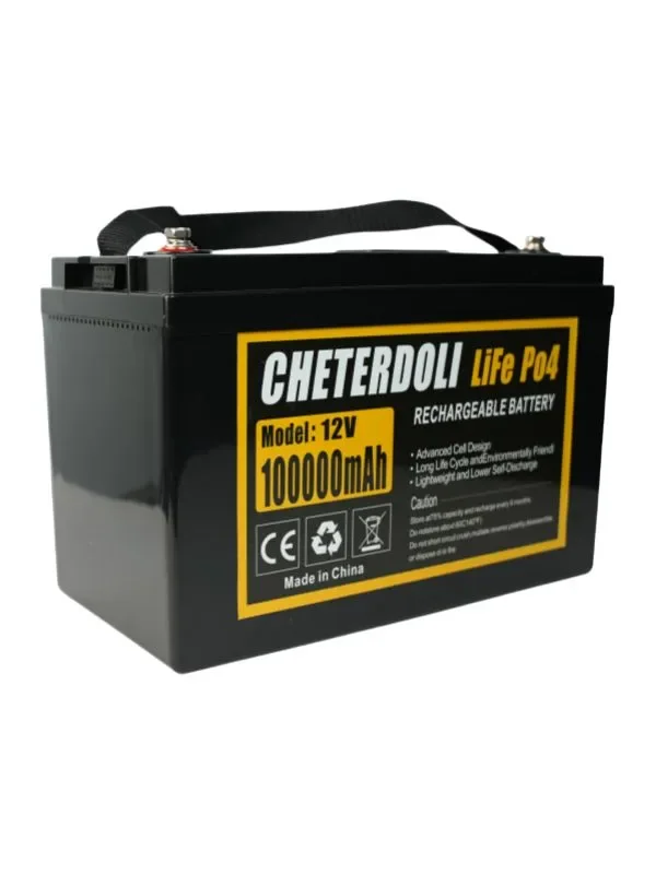 Batteria originale LiFePO4 12,8 V 100 Ah con protezione BMS Batteria al litio ferro fosfato 12 V RV Solar Camping Vehicle Duty Free