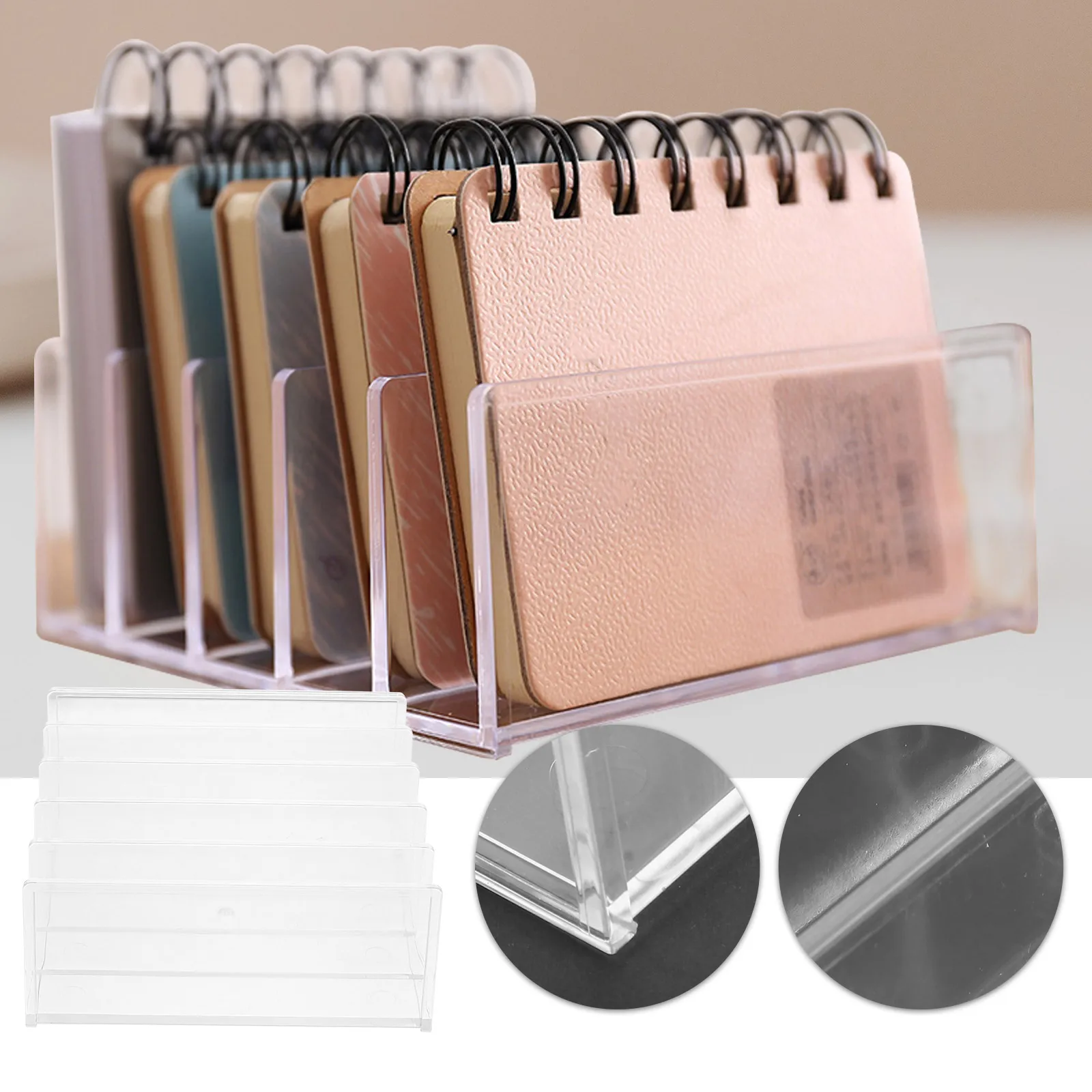 

Acrylic Bookend File Organizer Ends For Shelves Book Rack Desktop Bookshelf Storage Holder Decorative Office Study