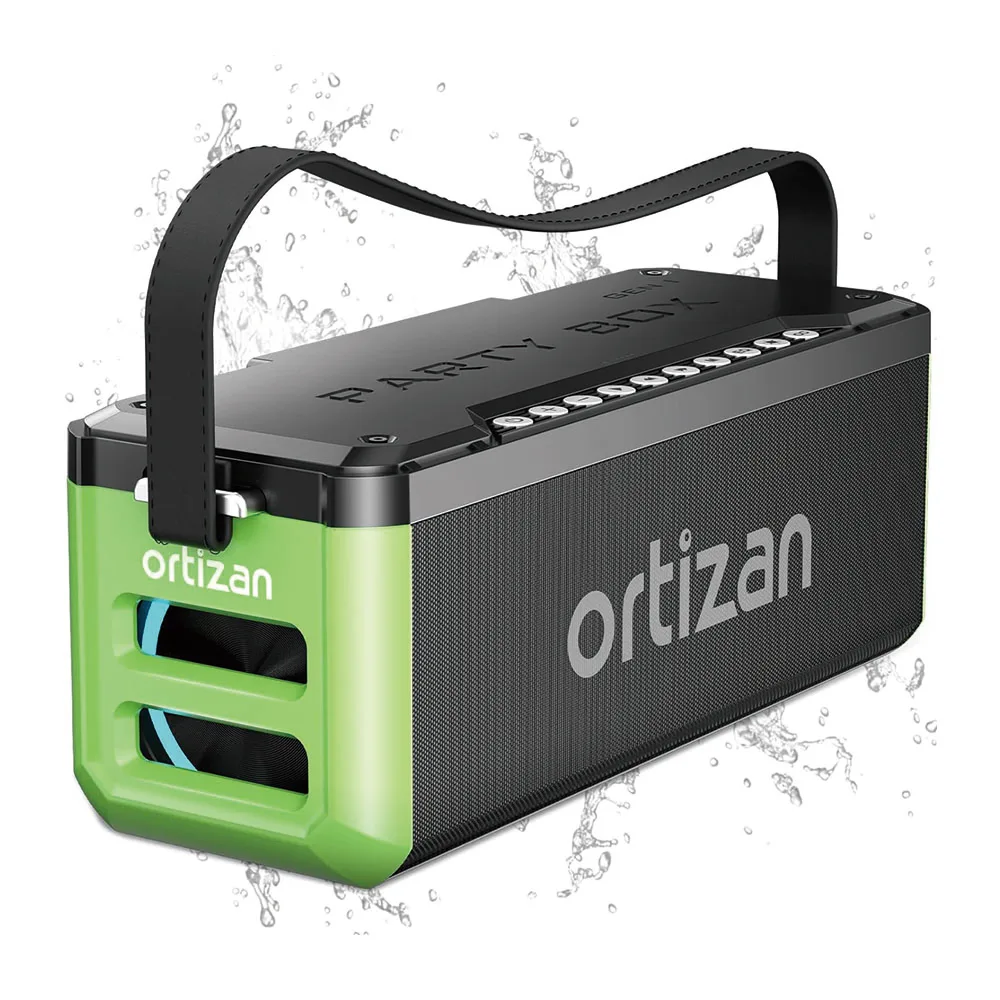 Ortizan Portable Bluetooth Speaker Wireless, 100W Loud Sound for Party,Monstrous Bass, IPX7 Waterproof, 24H Playtime,Power Bank