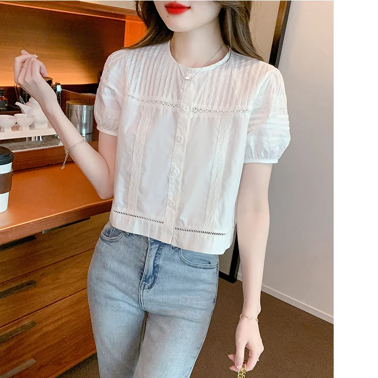 

Рубашки с коротким рукавом, женские хлопковые рубашки с вышивкой и воздушным шаром, летние пляжные художественные кавайные девичьи молодежные студенческие рубашки для путешествий на открытом воздухе