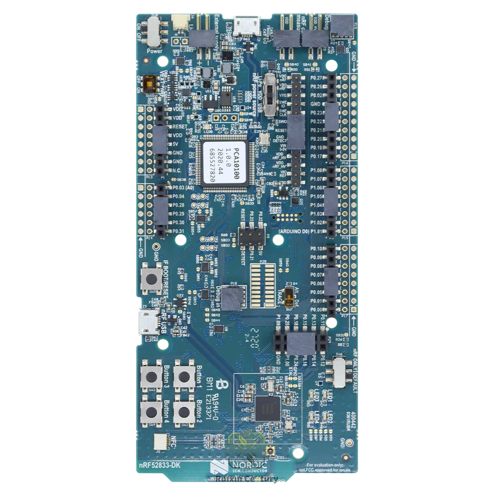 nRF52833-DK SoC BLE Mesh NFC Thread Zigbee Development Board 64MHz 512KB Flash 128KB RAM J-Link Genuine