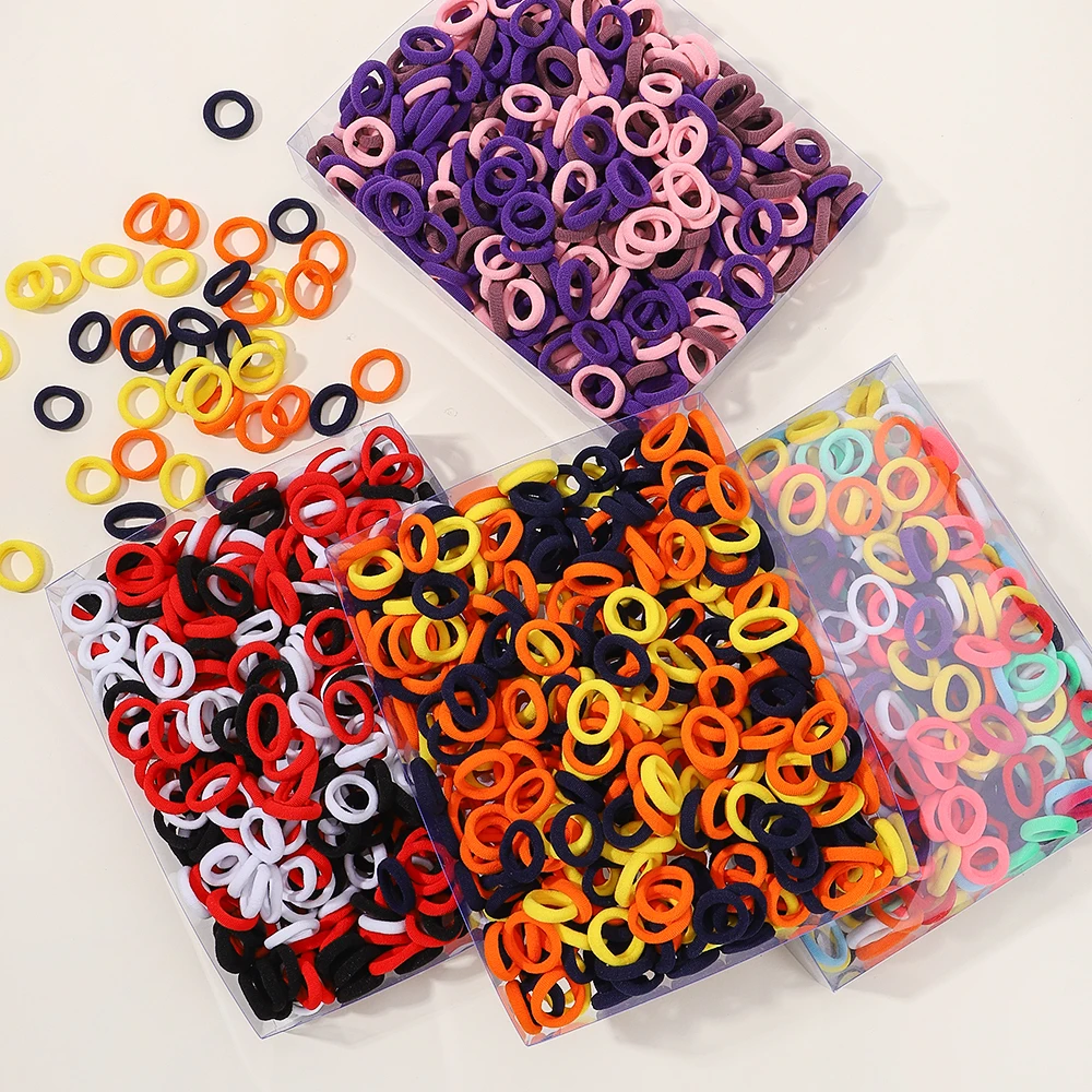 Colorido Básico Nylon Elastic Hair Ties para Baby Girls, Ponytail Hold, Scrunchie Rubber Band, Kids Acessórios para Cabelo, 20 Pcs, 50 Pcs, 100Pcs