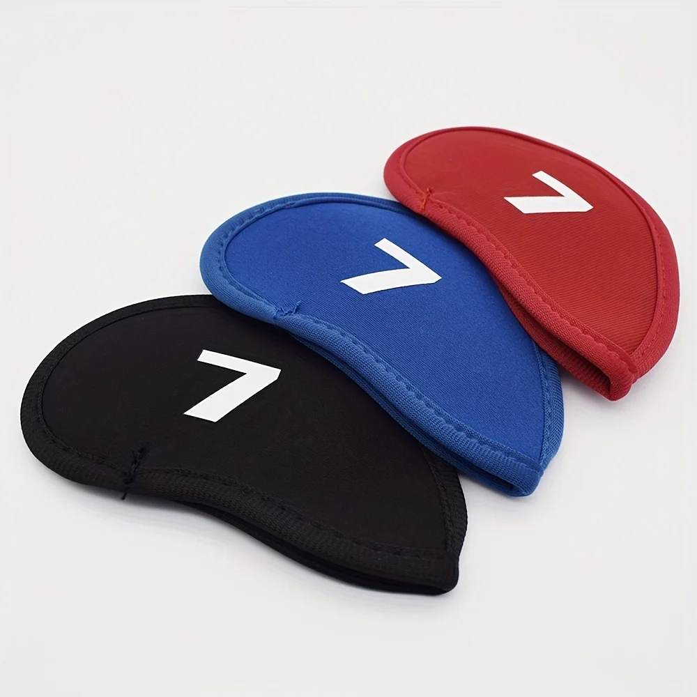 10Pcs Portable Golf Club Iron Head Covers Protector Golfs Head Cover Set Headcover Protector Golf Supplies