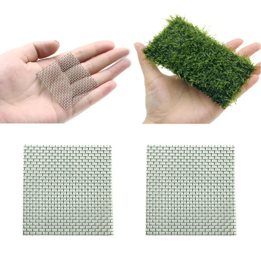 

5Pcs Wear-Resistant Aquarium Mesh Pads Stainless Steel Wire Net Sturdy Household Aquarium Supply Easy Installation