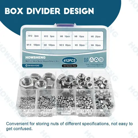 1-25 st. 304 rostfritt stål sexkantsnylon låsmuttrar M2 M2.5 M3 M4 M5 M6 M8 M10 M12 M14 Sexkantssex självlåsande nylonmutter låsmuttrar. 10 best sales m14 mutter - №4