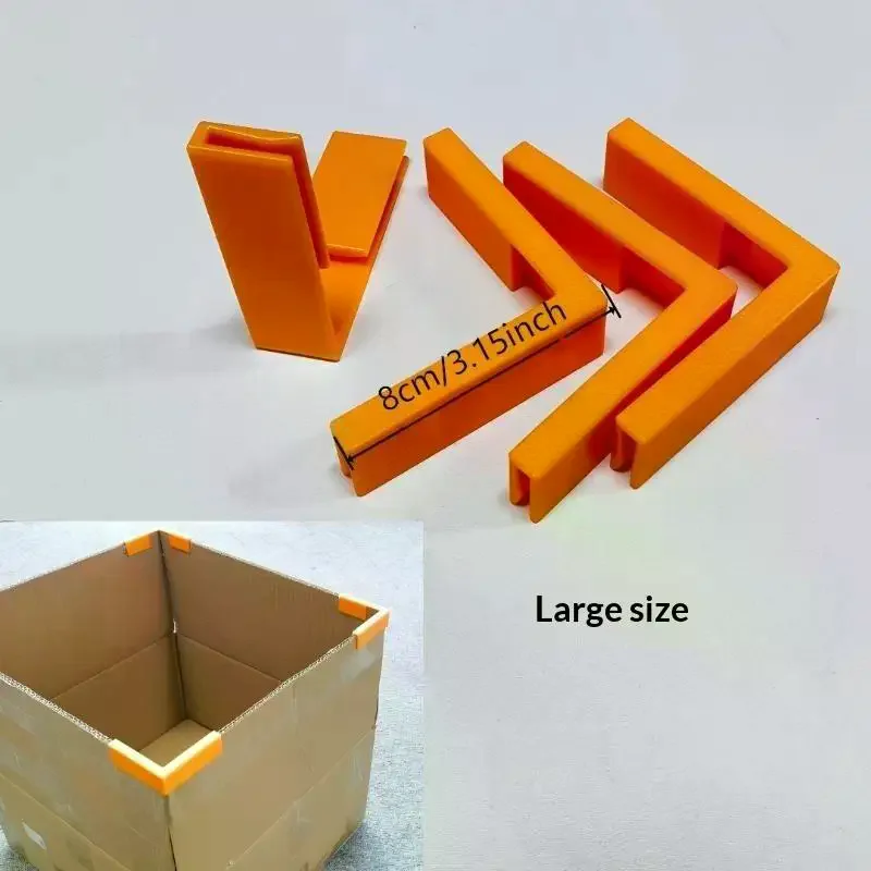 Carton Corner Right Angle Clips,Corrugated Box Edge Reinforcement Fixing Clamps For Box Reuse,Storage Bucket Making(3.1/1.57in)