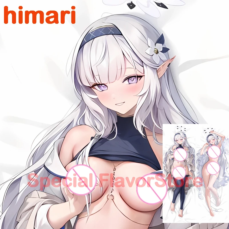 

Dakimakura anime himari (Blue Archive) Double-sided Print Life-size body pillows cover Adult pillowcase