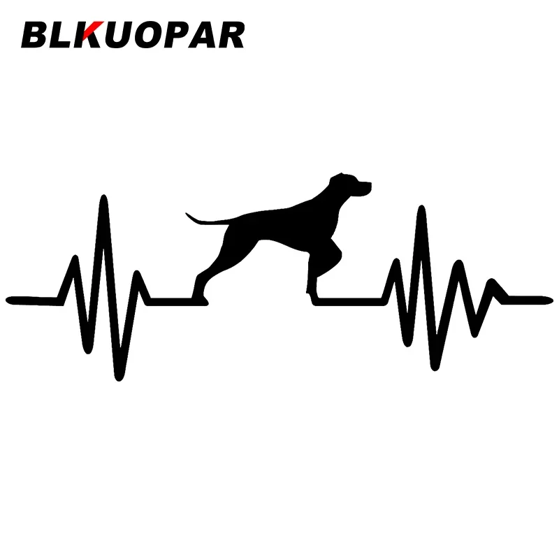 BLKUOPAR para puntero alemán de pelo corto, pegatinas de latido del corazón para coche, calcomanías creativas a prueba de arañazos, decoración para vehículo, portátil, estilo de coche