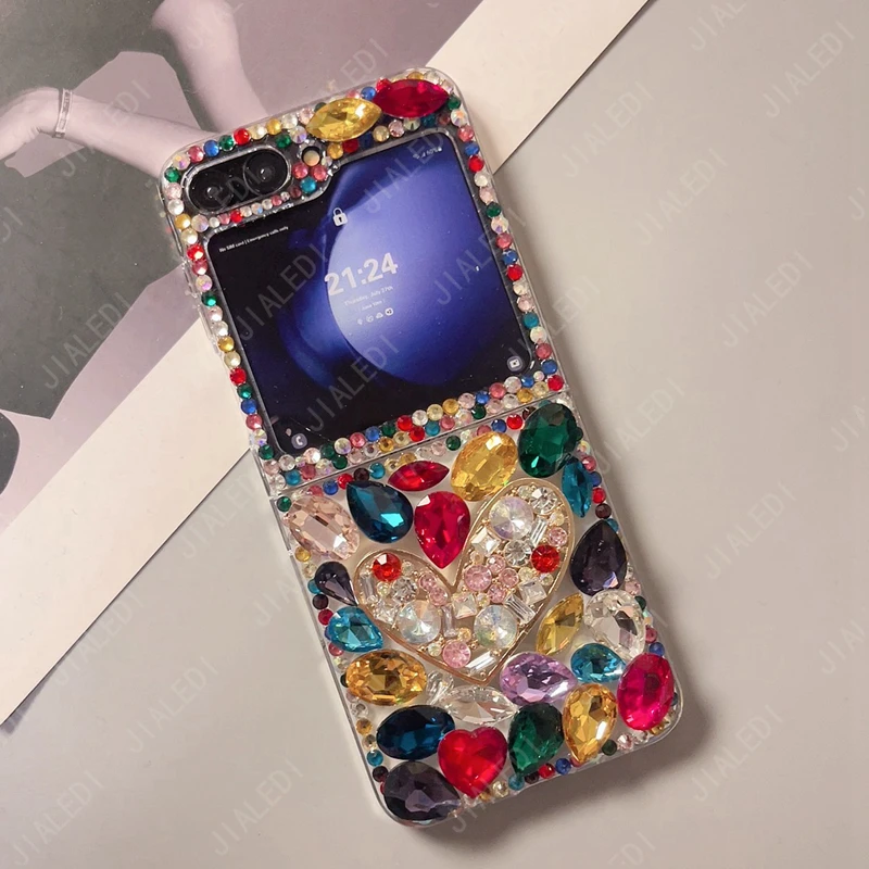 Fashion Rhinestone Phone case For Samsung Galaxy Z Flip 3 4 5 6 Diamond Cover