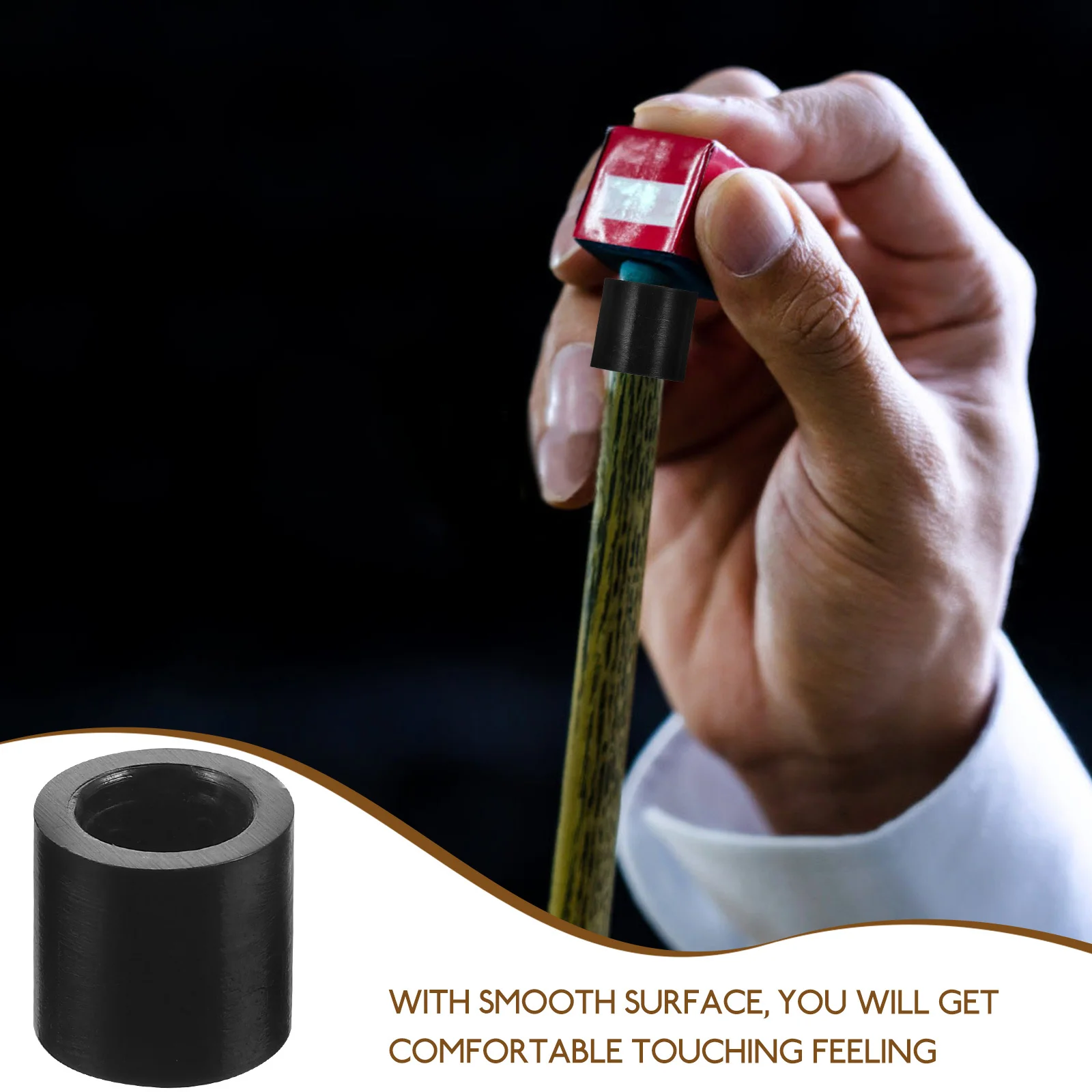 

6 шт. пластиковые наконечники для бильярдного кия, профессиональные сменные наконечники для бильярда, аксессуары для снукера, ремонт принадлежностей для бильярда