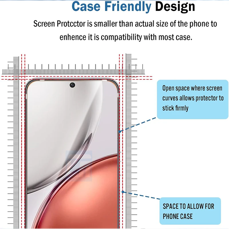 واقي شاشة مكون من 2-4 قطع من الزجاج المقسى لهاتف Honor Magic8 Lite غطاء كامل طبقة رقيقة واقية لفيلم Honor 500 Pro عالي الوضوح