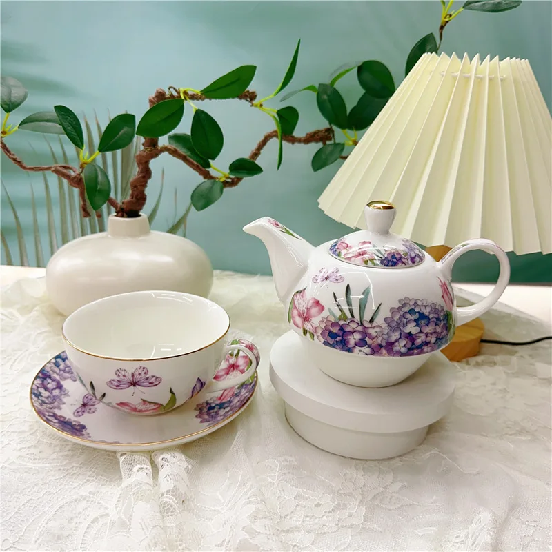 European Ceramic Mother and Child Pot Afternoon Tea Set with High Appearance Coffee Cup Flower Tea Cup Creative Tea Pot Set