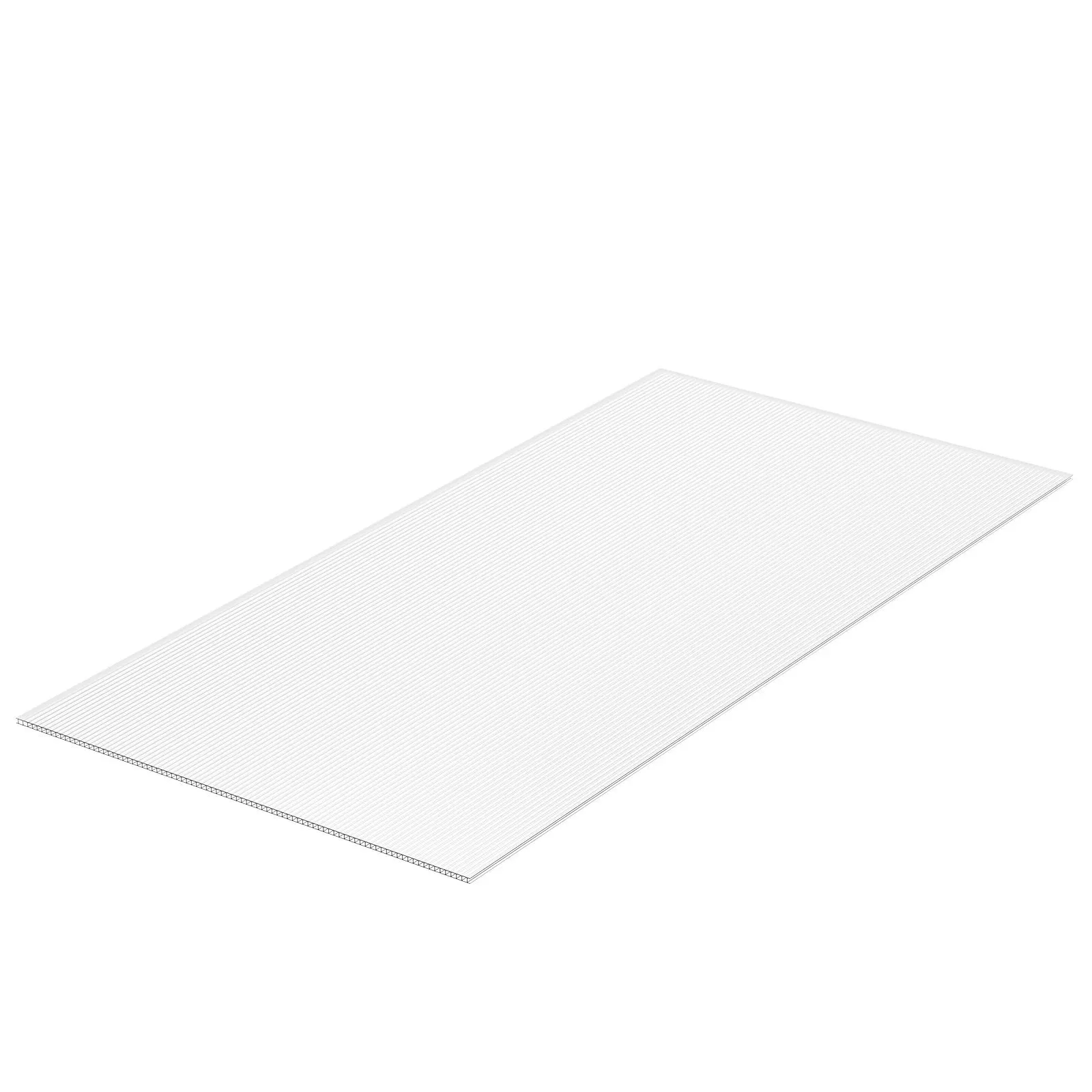 Polycarbonate Roofing Sheets 2' X 4' X 0.32'' For Greenhouse Garden Patio, Impact Resistance High Transparency Clear Corrugat