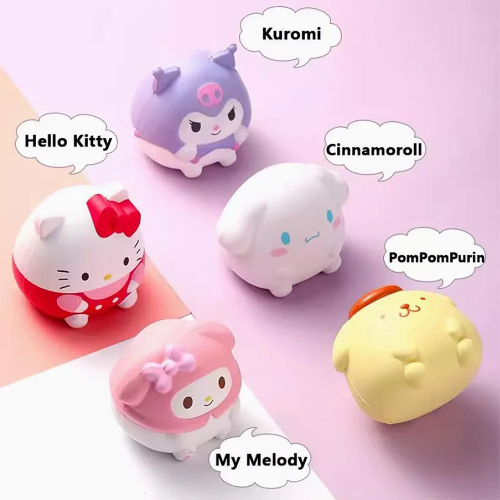 

Декомпрессионная кукла Sanrio, Hello Kitty, милая игрушка Kuromi Melody Kawaii, аниме фигурка, мультяшная кукла, снятие стресса, ручная игрушка, лечебные подарки