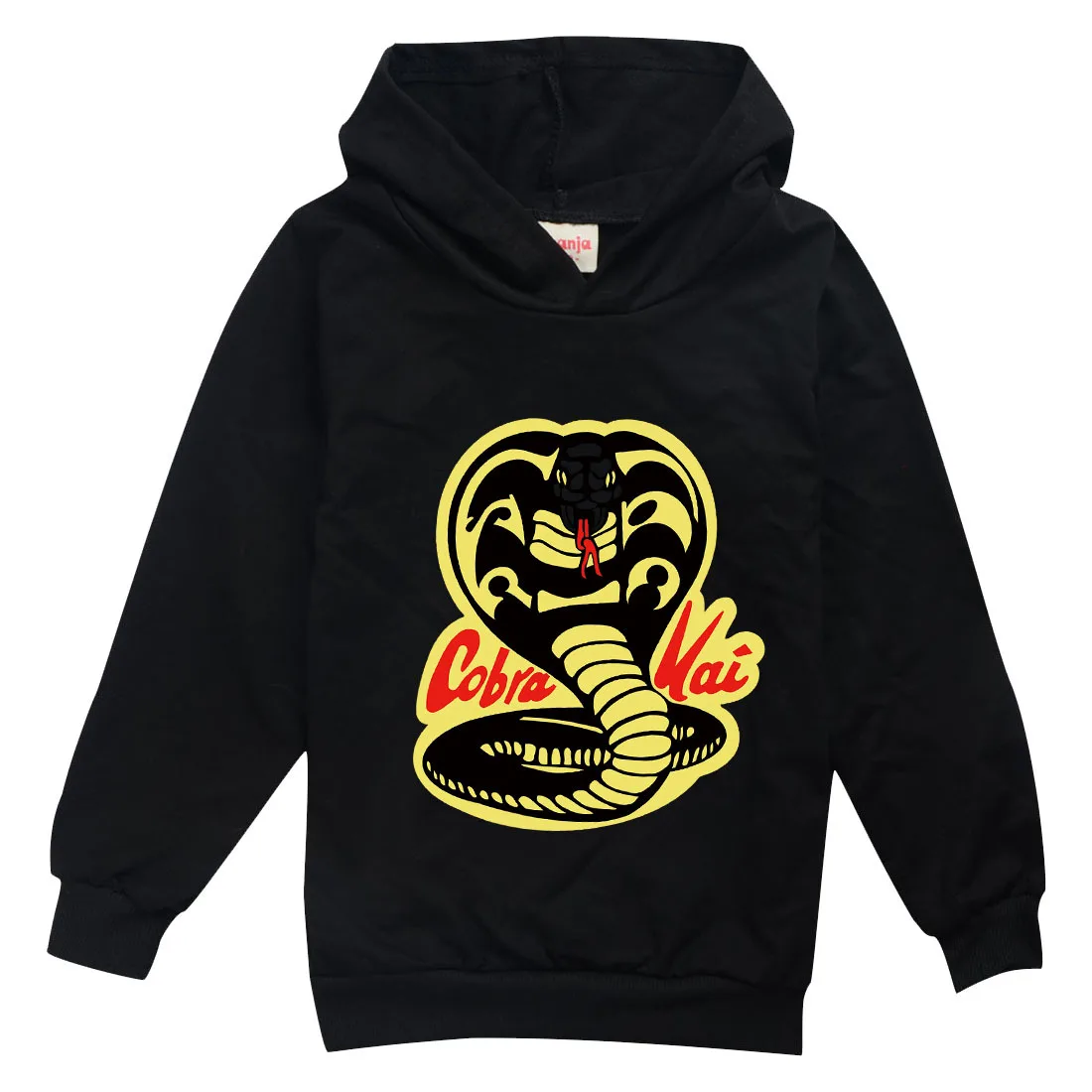 2-16Y Cartoon Hot Cobra Kai Hoodie Kids Anime Hoodies Teenagers Boy Sweatshirt Toddler Girls Pull Sleeve Pullover Sports Top