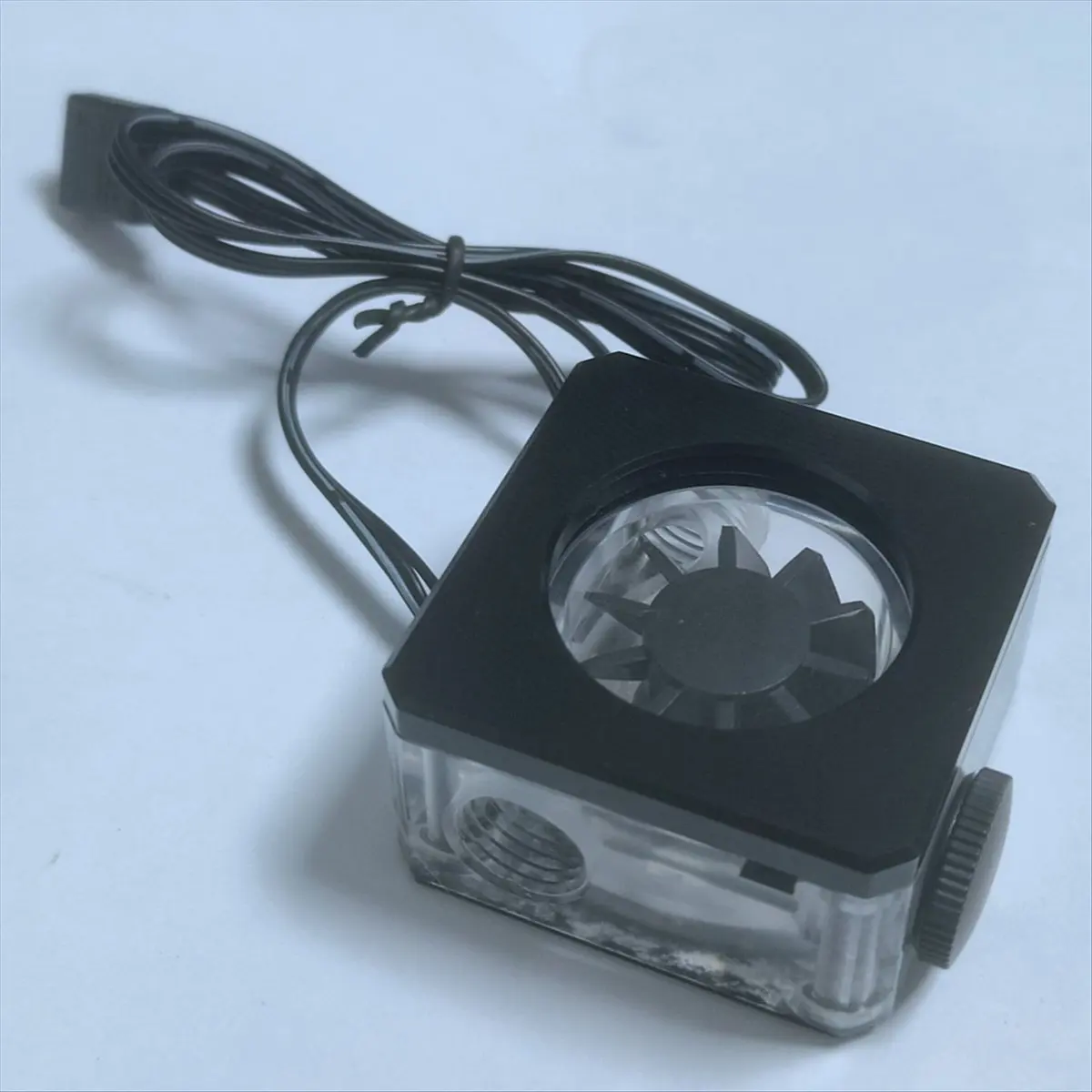 (DT93) Water Cooling Flow Meter RGB Water Flow Meter G1/4inch Flow Meter System for PC Gaming Water Cooling Building Black
