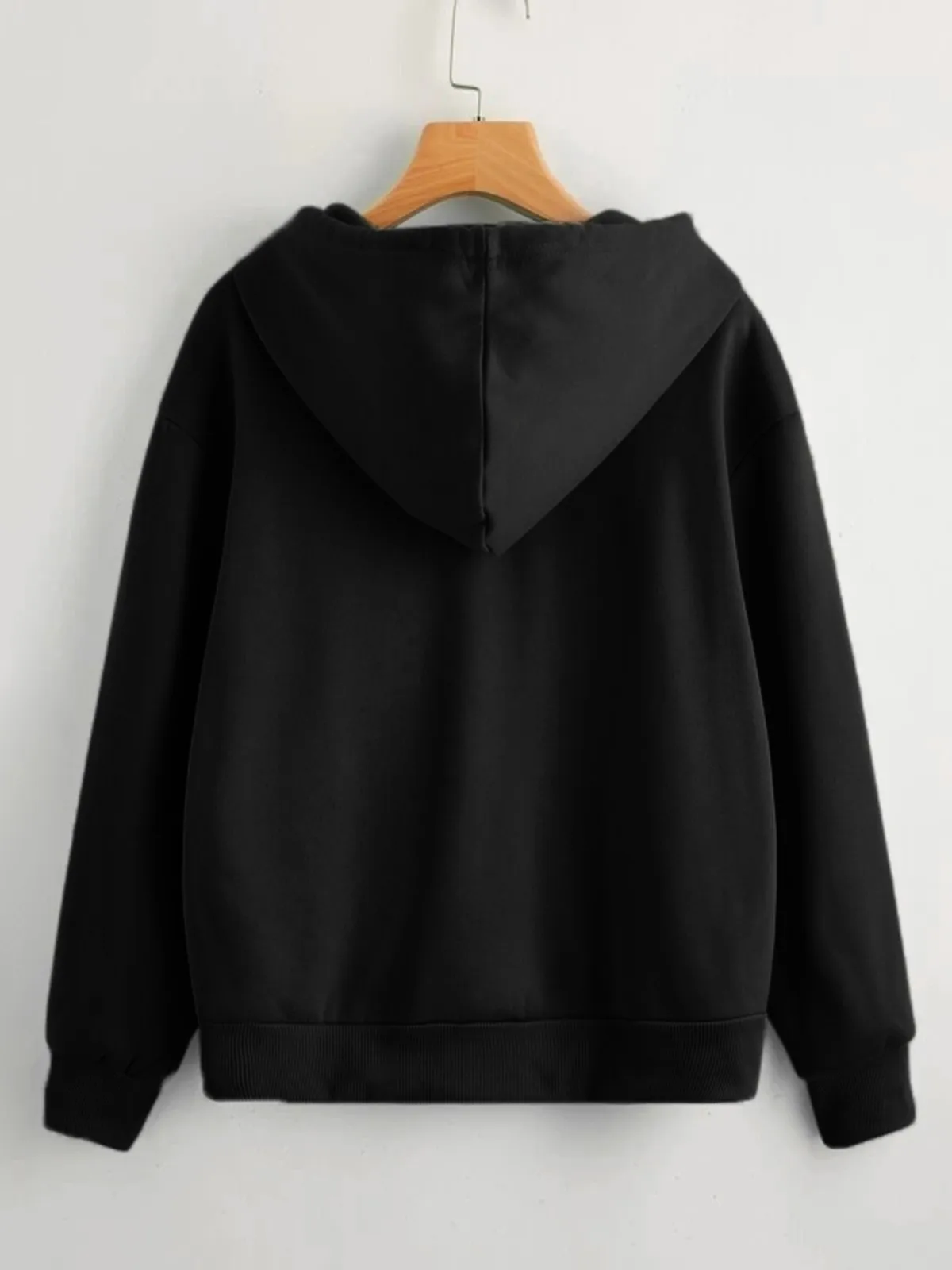 캐주얼 루즈 후드 스웨트셔츠 여성용 컬러 스트리트 슬레 롱 Sve 지퍼 클로저 레귤러 핏 패셔너블 코트