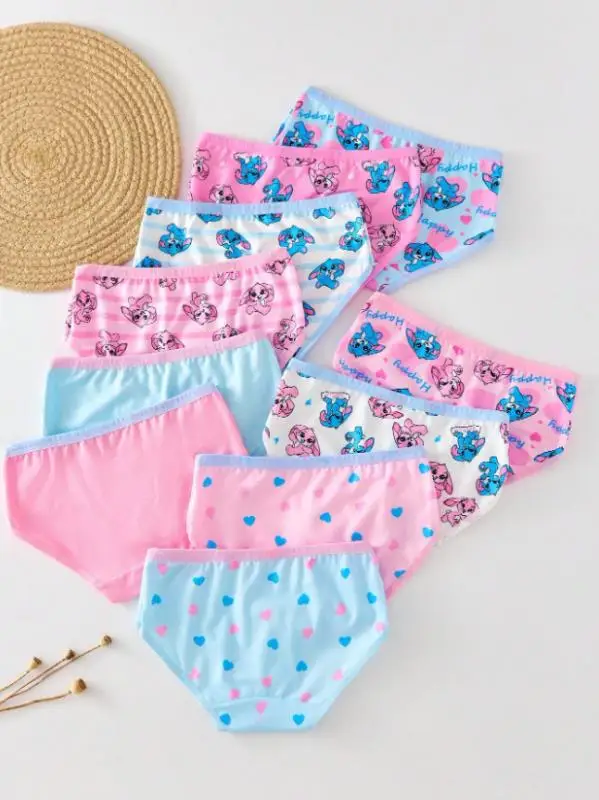 10Pc Knitted Cute Animal Print Briefs, Soft and Comfortable Fabric That Is Skin-Friendly, Suitable for All Seasons, Can Be Worn on the Beach in Summer, Does Not Get Stuck or Constrict the Crotch, and Is Suitable for Sports Wear