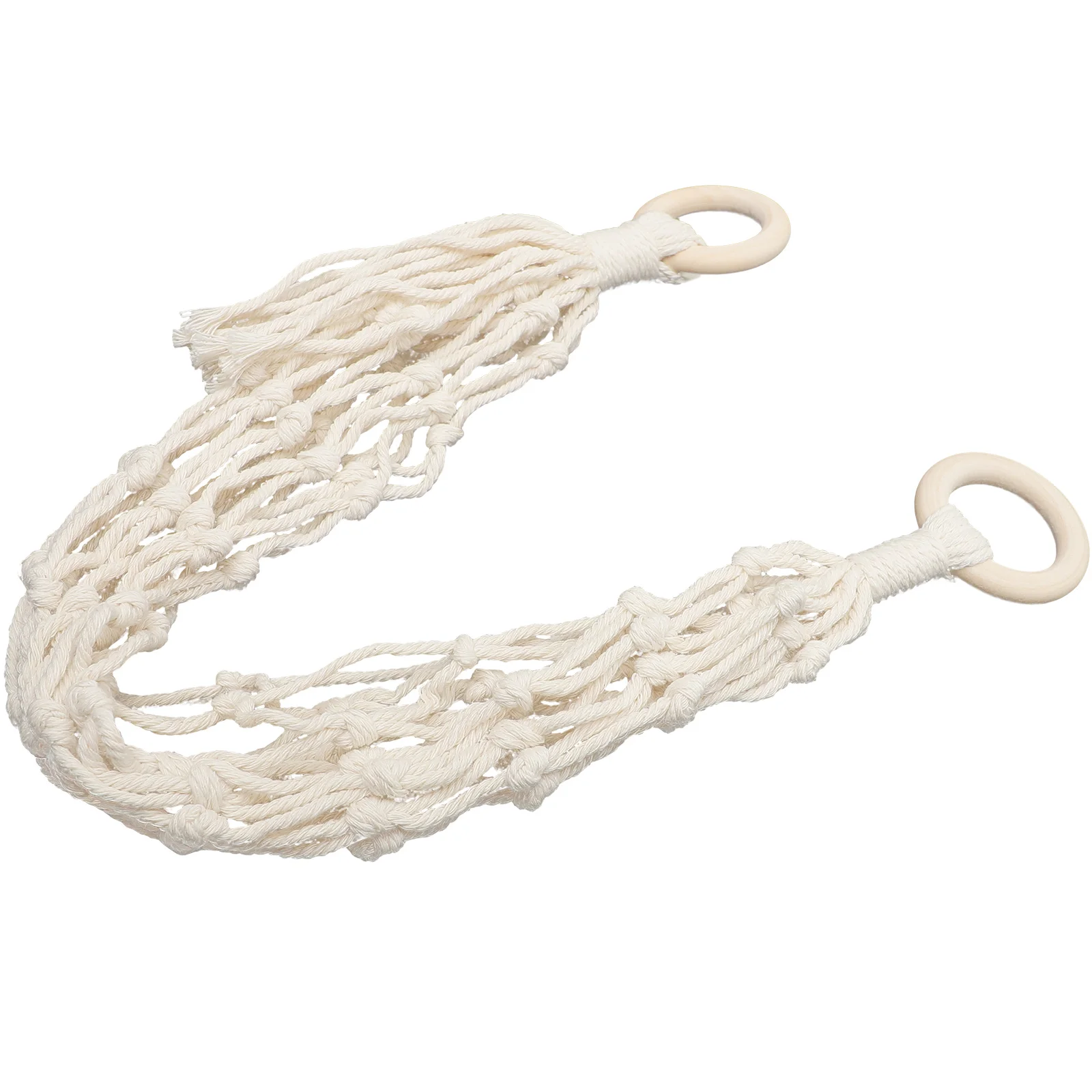 

Kitchen Supplies Fruit and Vegetable Hanging Basket Handwoven Cotton Holder Net Craft