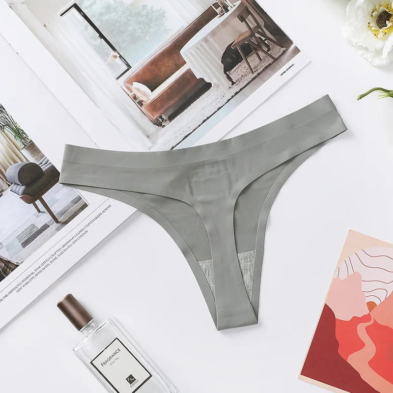 5Pcs/Lot Panties Women Ultra-thin Thongs Low Waist G-string Sexy Seamless Underwear Sports Pantys Soft Solid Female Underpants
