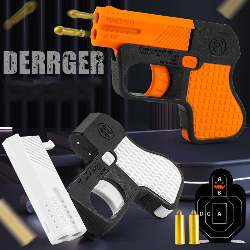 

Mini Delin Jia Can Throw Shell Soft Shell Toy Gun with Continuous Firing Hand Gun Launcher