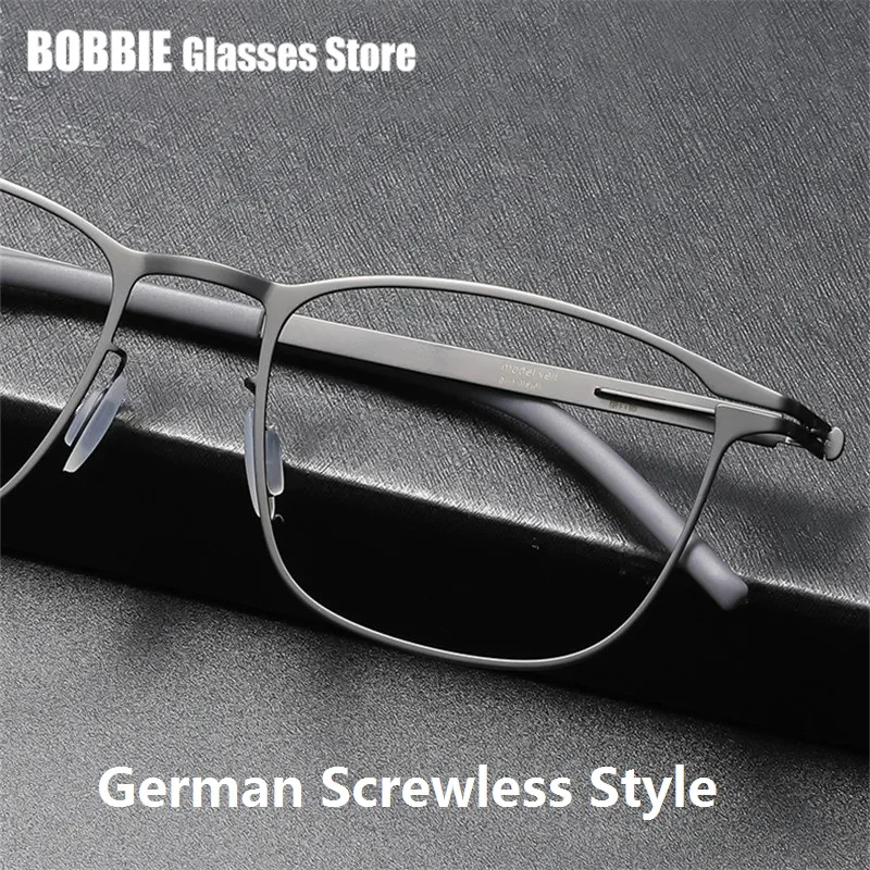 Eyewear Germany Screwless Ultra Light Square Glasses Frame Men Women Eyeglasses Brand Designer Business Style 2024 New Fashion