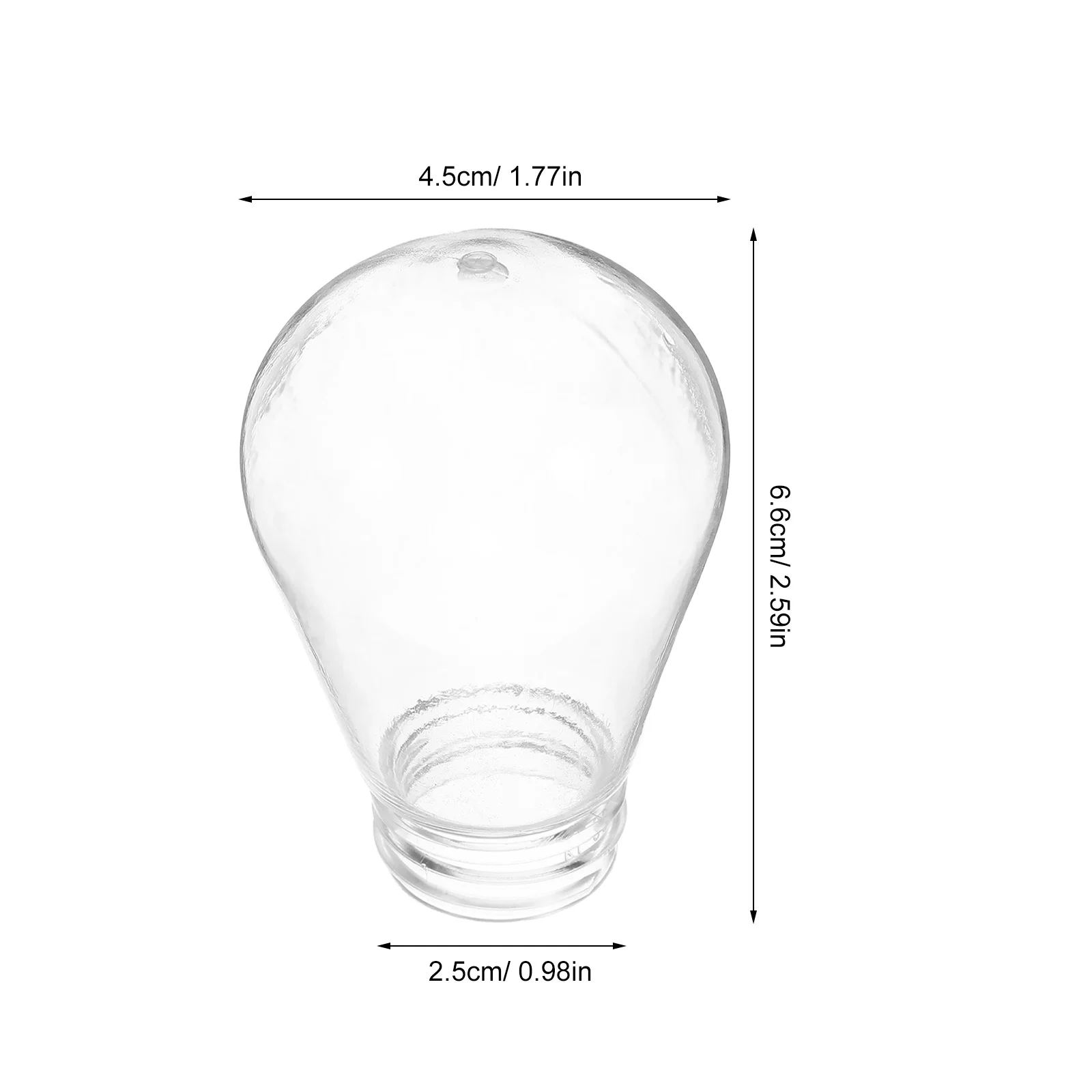 30pcs Transparent Light Bulb Covers Clear Plastic Diffuser E27 String Lights Decorative Lamp Shade Replacement Heat Resistant