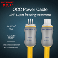 Audiophile 19mm GREY KNIGHT HiFi OCC Audio Power Cable US/EU/AU Power plug High Fidelity aux CD Hi-End Amplifier power cable