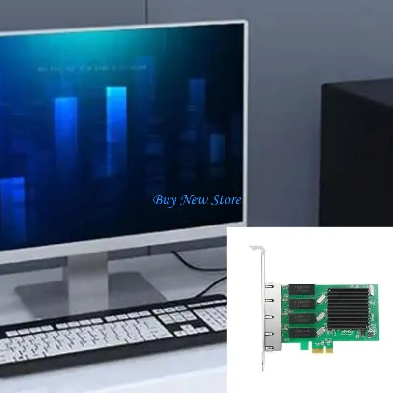 20CE新しいPCI ExpressPCI-E 1Xネットワークカード10/100/1000M RJ45 LANアダプターコンバーター