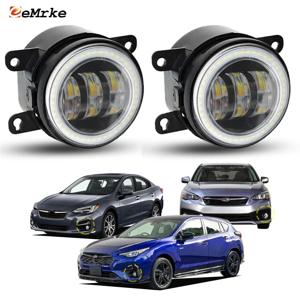 

Pair Upgrade 40W Led Fog Lights Angel Eyes DRL Daylight for Subaru Impreza GK GT GU 2018 2019 2020 2021 2022 2023 2024 2025 2026
