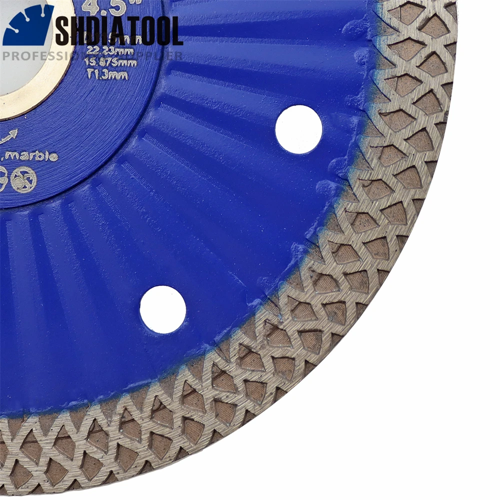 SHDIATOOL Dia115mm เพชรร้อน Pressed แผ่นตัด 1/2/3/5 ชิ้นแคบ Turbo Saw Blade กระเบื้องเซรามิคหินอ่อนหินแกรนิตเครื่องตัดแผ่น