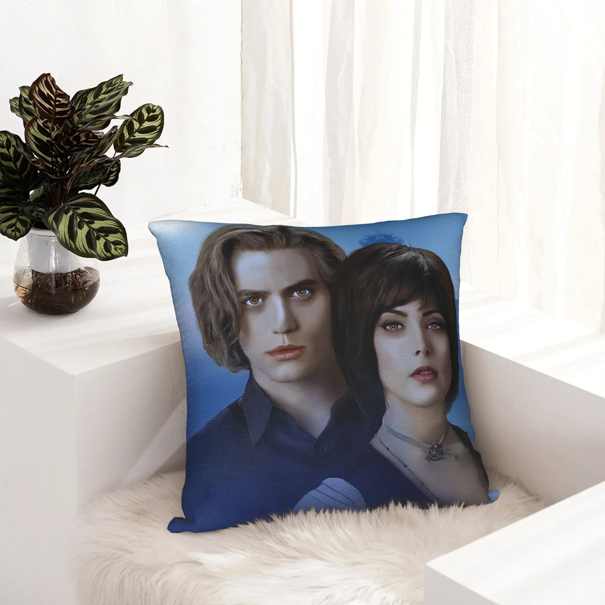Twilight Alice Jasper Pillowcase Printed Cushion Cover Gift  Throw Pillow Case Cover Chair Square