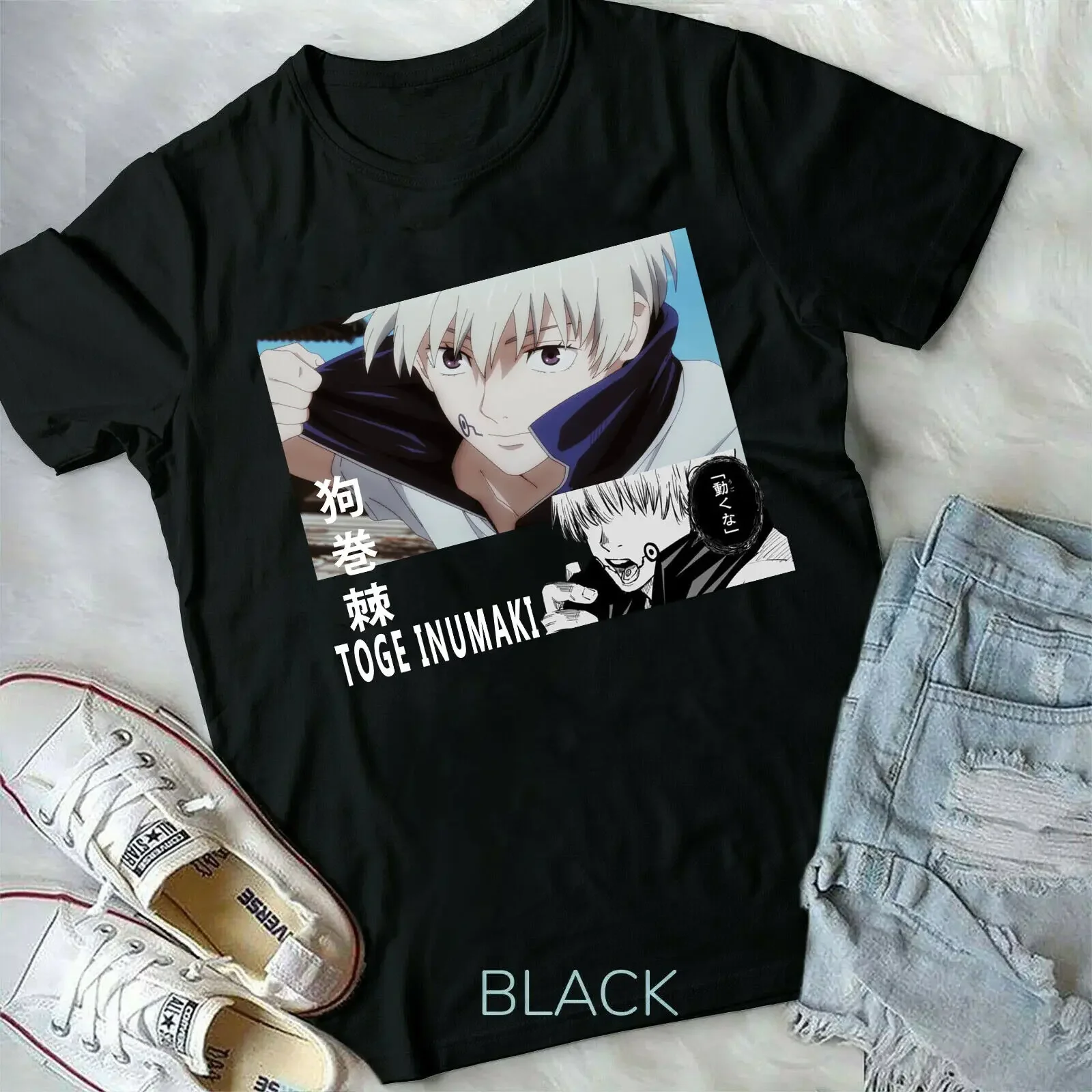 

Inumaki Toge Unisex T-Shirt,Jujutsu Kaisen Megumi Fushiguro,Satoru Gojo,Anime