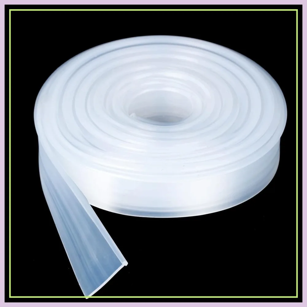

Shower Door Bottom Seal Strip, 108x13/16x5/32 Inch Tee Insert, Clear Rubber Sweep for Glass Door
