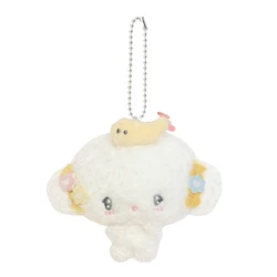 Cogimyun Flowers Plush Toy Cute Keychain Charms Kawaii Keyring Ball Chain Keyholder Mascot