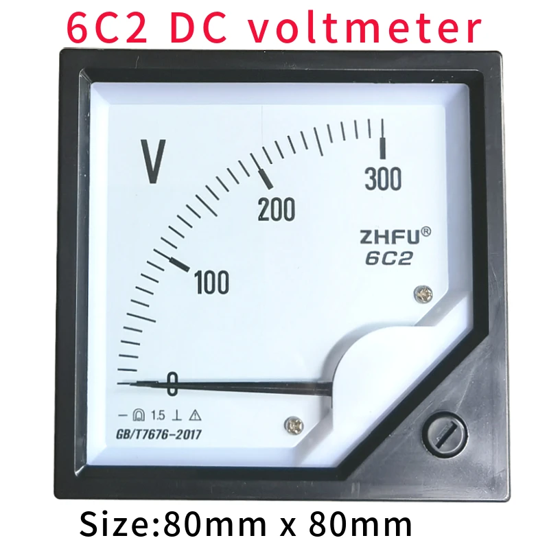 6C2  Pointer type DC voltmeter 1000V 1500V 600V Panel Analog Voltmeter Voltage Meter Electric Meters