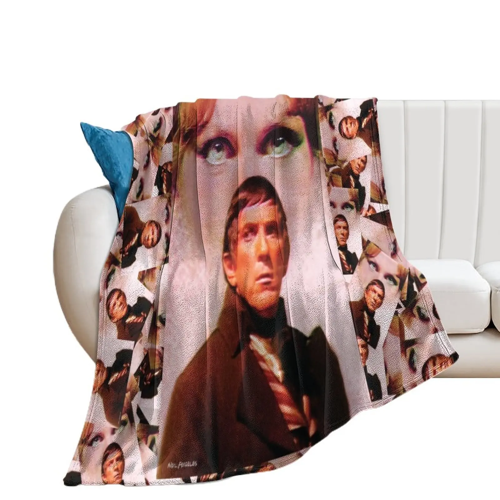 

Dark Shadows - Barnabas Collins and Anglique Bouchard Throw Blanket Heavy Bed linens Plush Soft Beds Blankets