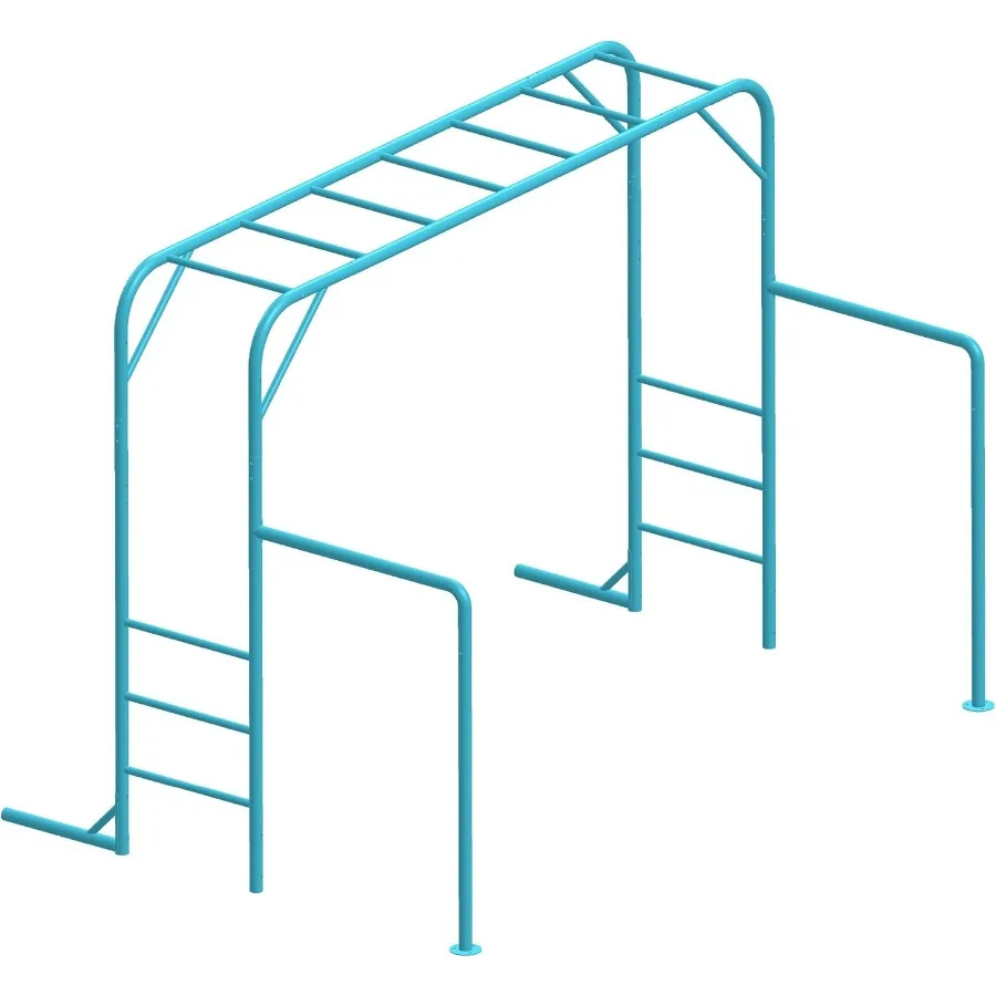 

Outdoor Monkey Bar Set with Climbing Frame Gymnastics Bars for Backyards Durable Metal Monkey Bars for Age 3 and Up Powder Coat