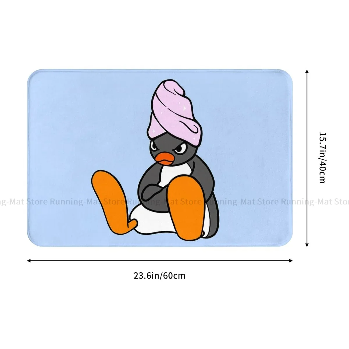 Pingu Noot Pinga Penguin TV Bathroom Non-Slip Carpet Self Care Living Room Mat Entrance Door Doormat Floor Decoration Rug