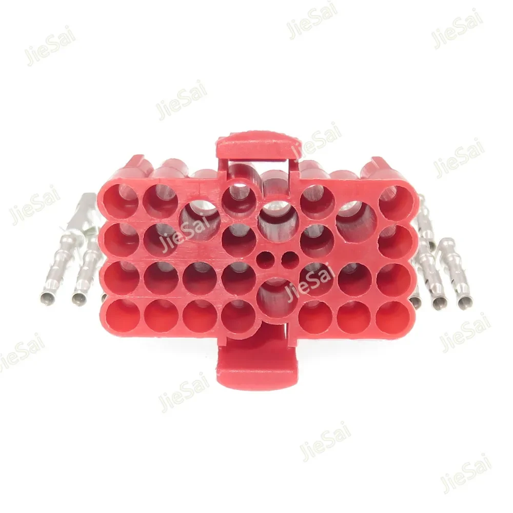 28 Pin 926673-1 High Quality Automobile Cable Harness Unsealed Socket Red Car Composite Connector
