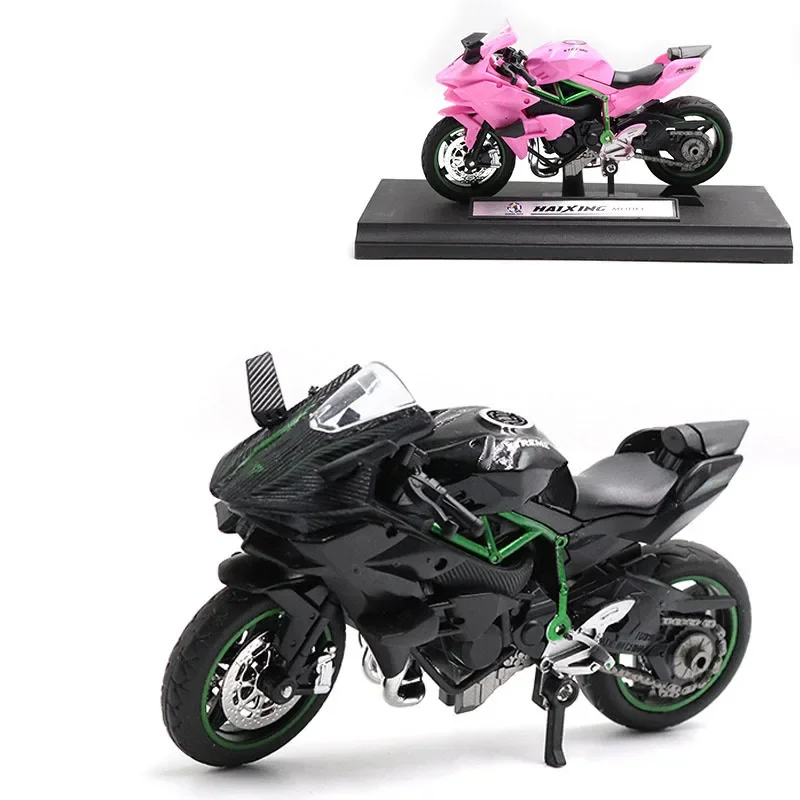 1:18 Kawasaki Ninja ZX-12R Genuine Alloy Motorcycle Model Static Die Casting Toy Office Decor Collection Model Gift Toys