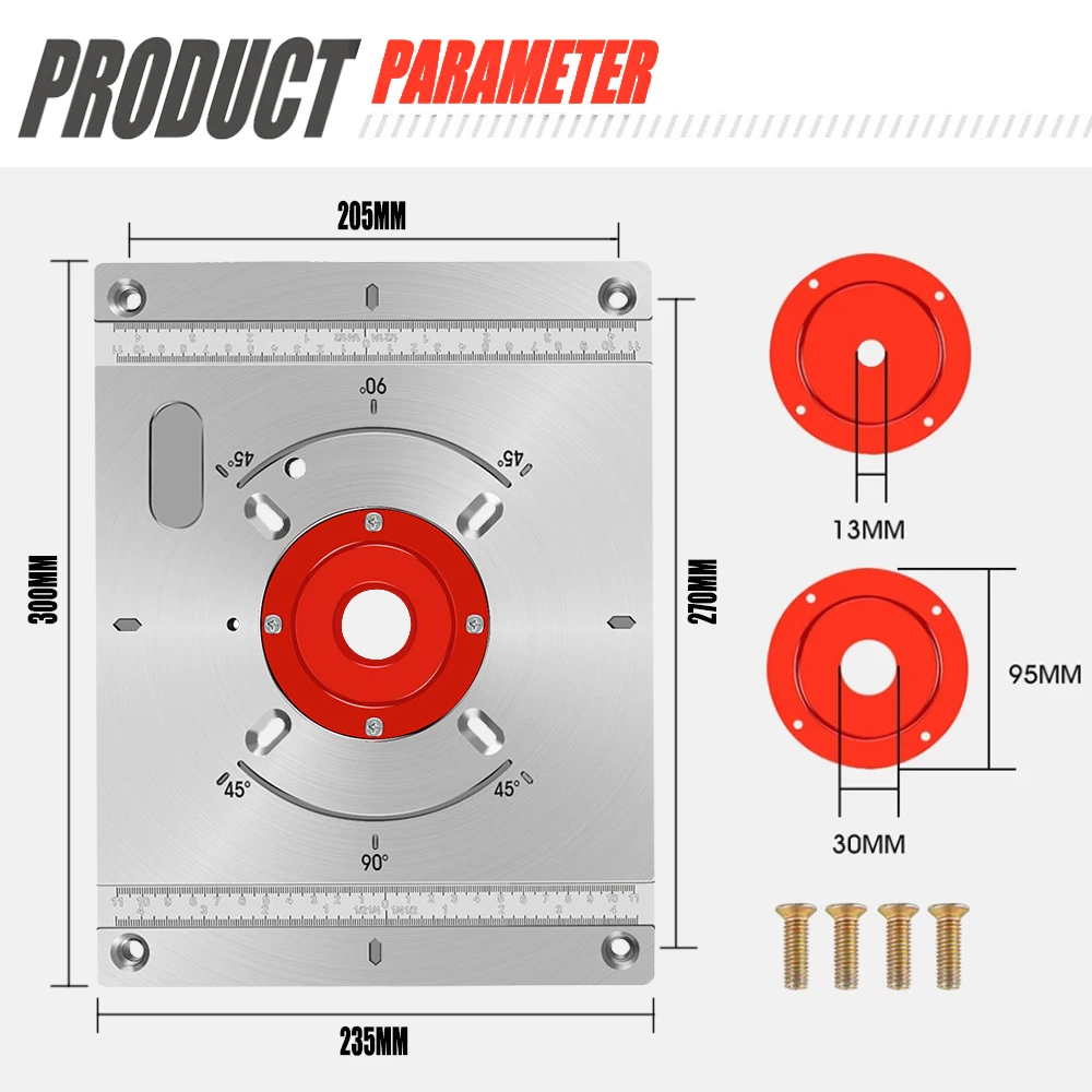 High Power Electric Wood Milling Inverted Plate Suitable for Bakelite Milling with Base Screw Hole Spacing of 85-95mm