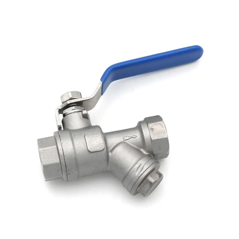 Шаровой кран с фильтром из нержавеющей стали 304, 80 меш, Y-образный литой переключатель с внутренней резьбой, уличные сады, домашний пивоваренный DN15 20 25 32 40 50