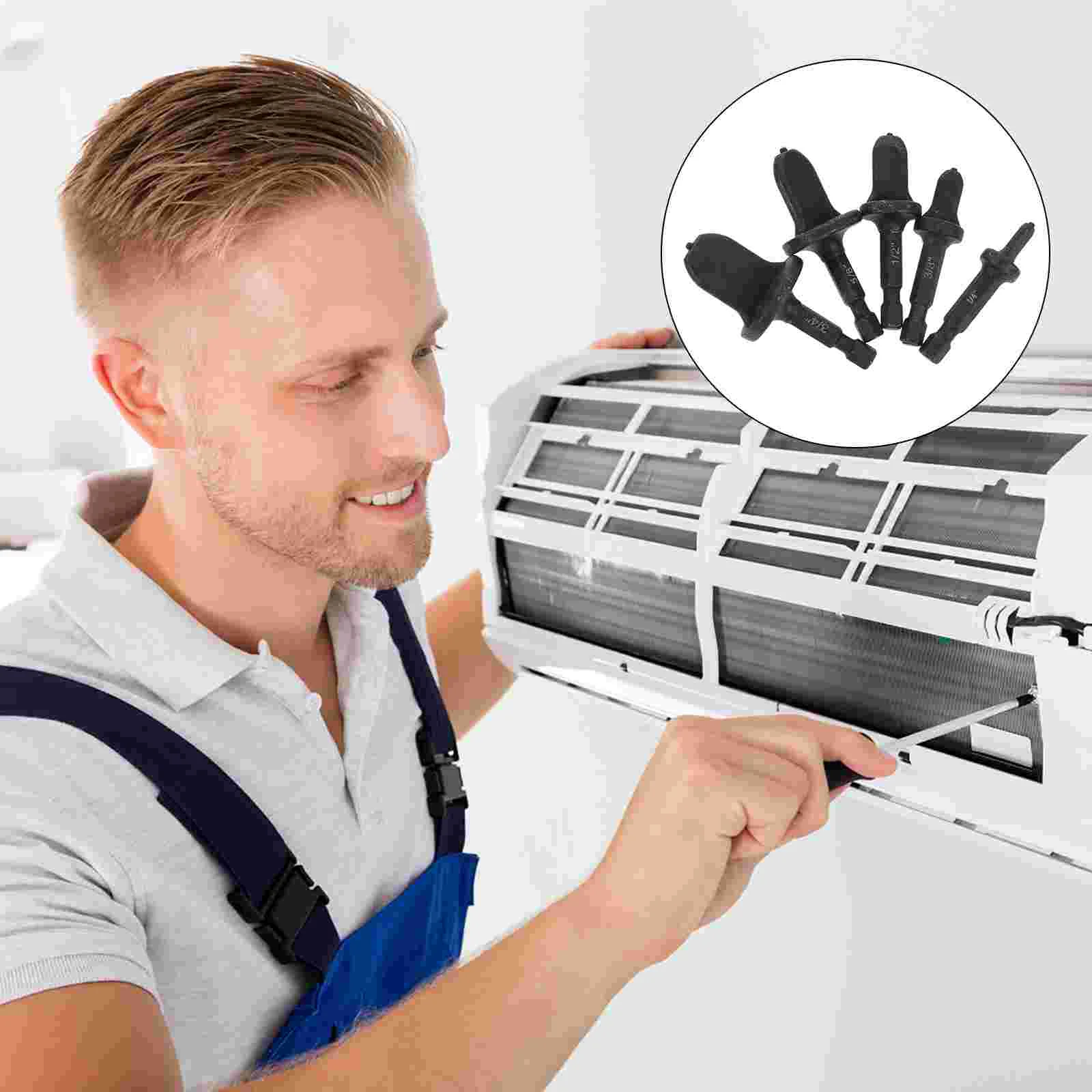 

5 шт. расширитель для медной трубки, аксессуары для ремонта, сантехнические инструменты, дрель, ручные принадлежности, расширяющийся ручной комплект для развальцовки, расширители