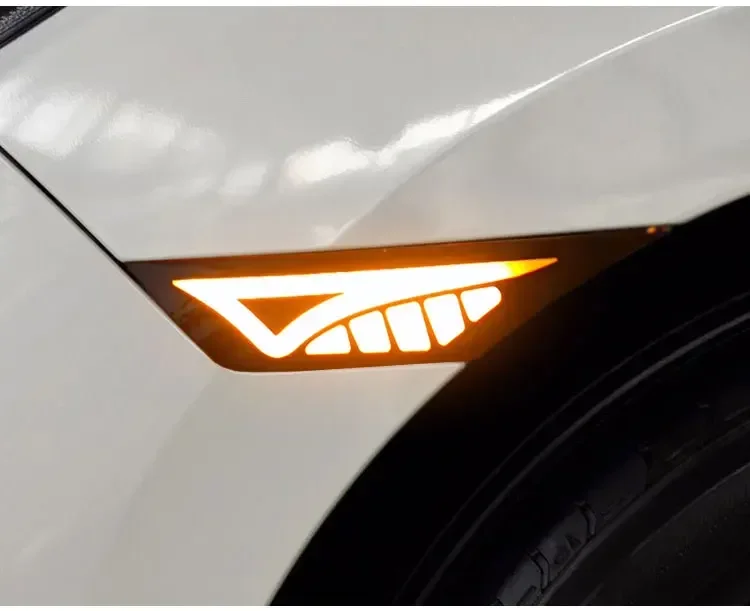 For Honda Civic 2016-2022 Car Led Fender Marker Leaf Board Light Dynamic Flowing Turn Signal Light Side Marker Accessories detail image 12